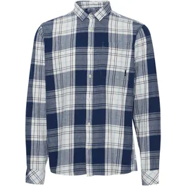 !Solid Langarmhemd Blau XL