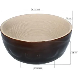 KOTARBAU KOTARBAU® Tonschüssel Keramik Rührschüssel Backschüssel aus Steingut Ø 27 cm