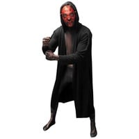 Morphsuits Kostüm Digital Darth Maul, Original Star Wars Lizenzkostüm mit digitalen Features schwarz XXL