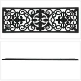 Relaxdays Stufenmatte Gummi, rechteckig, Antirutschmatte Treppenstufen, 75x25 cm, Treppenauflage außen - innen, schwarz