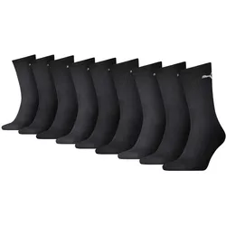 PUMA Unisex Socken, 9er Pack - Sport Crew Sock,Tennissocken, ECOM Schwarz 35-38