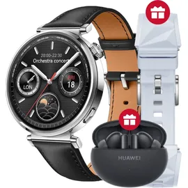 Huawei Watch GT 5 41 mm Silber Fluorelastomer-Armband Hellblau