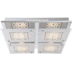 LED Decken Lampe Glas Kristall Wohn Ess Zimmer Leuchte Chrom Strahler