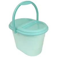 Kinderwelt Premium Windeleimer aquamarin mit Deckel und Tragegriff
