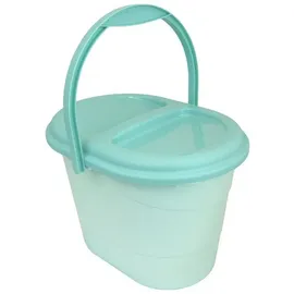 Kinderwelt Premium Windeleimer aquamarin mit Deckel und Tragegriff