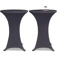 deluke Tischhusse AMAU Anthrazit Ø 60 cm 2er Set