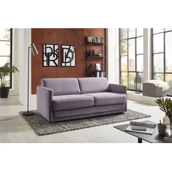 Schlafsofa PLACES OF STYLE "Limone", lila (flieder), B:178cm H:82cm T:93cm, Sofas, für Dauerschläfer geeignet inklusive hochwertige Matratze