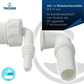 tecuro Doppelanschluss für Trockner und Waschmaschine, 1 Zoll ÜWM, Kunststoff