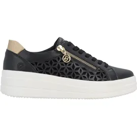 remonte Plateausneaker Damen Schwarz/Gold 41