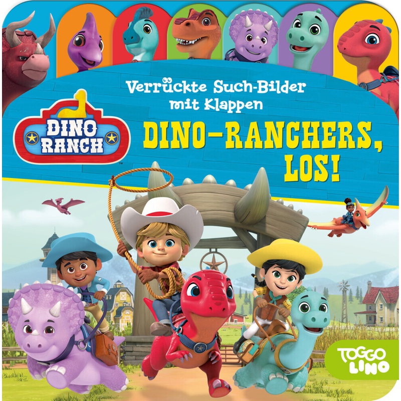 Dino Ranch - Verrückte Such-Bilder Mit Klappen - Dino-Ranchers, Los! - Pappbilderbuch Mit 17 Klappen - Wimmelbuch Für Kinder Ab 18 Monaten - Phoenix I