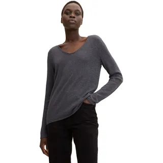 Tom Tailor Damen Basic V-NECK Regular Fit Evident Grau 30281 XXL