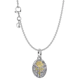 Pandora Damen-Halskette Silber Geschenkset Zweifarbig Rose