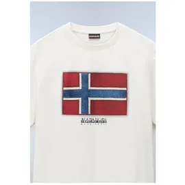 Napapijri Flag Tiki Kurzarm-t-shirt - White Whisper - 3XL