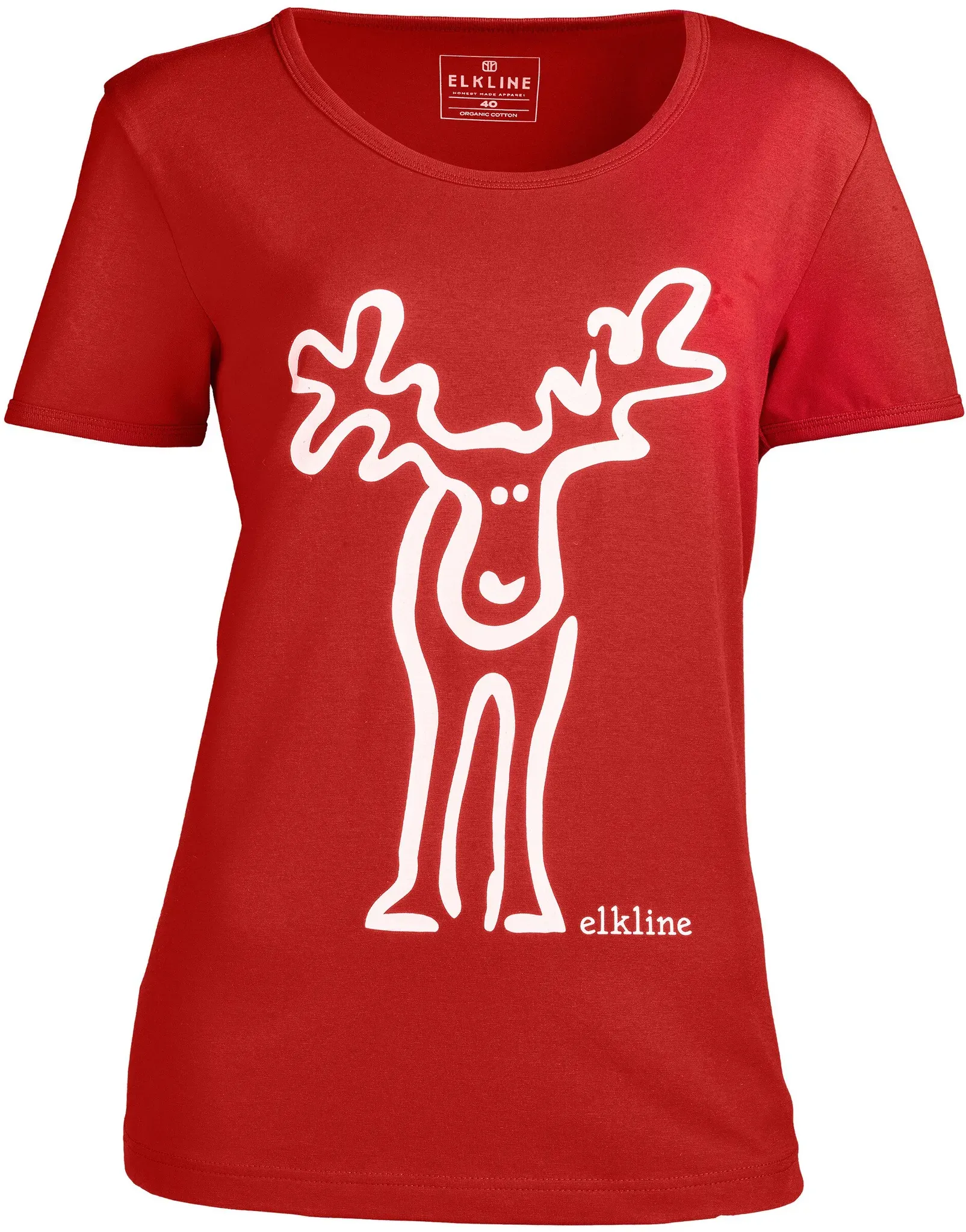 Elkline Damen-T-Shirt Rudolfine, darkred, 36