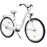 Milord Komfort Stadtfahrrad City Fahrrad Damenfahrrad, 28 Zoll, Weiß, 3-Gang - Weiß