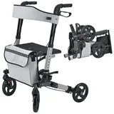 Juskys Rollator Vital mit Sitz - Grau