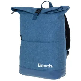 Sieber Kurierrucksack Herren Damen Freizeitrucksack Bench Roll-Top Classic Rucksack Laptoprucksack 64180 5400 Denim Blue Mittel Blau + Trinkflasche Bagboom® - Blau