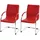 Mendler Esszimmerstuhl Samara Kunststoff rot 2er Set