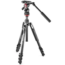 Manfrotto Befree Live Aluminium Lever-Lock Dreibeinstativ-Kit Schwarz mit 2W Kopf
