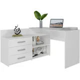 Topeshop Eckschreibtisch DANY Weiß