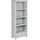Beliani Bücherregal 4 Fächer 1 Schublade 40 x 30 x 180 cm Grau/Heller Holzfarbton