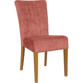 Home Affaire 4-Fußstuhl (Set) 2 Stk.vertikale Nähte in der Rückenlehne rot