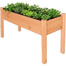 Relaxdays Hochbeet Kräutergarten 127 x 76 x 46 cm Orange
