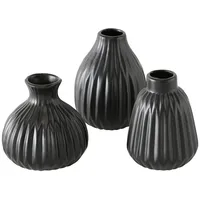 Boltze Vase Esko in schwarz 12 cm