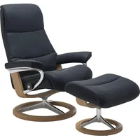 Stressless Stressless® Fußhocker »View« mit Signature Base,Gestell Eiche blau