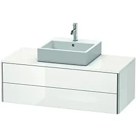 Duravit XSquare Waschtischunterschrank, 2 Schubkästen, weiß hochglanz