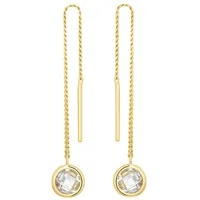 Amor Paar Ohrhänger AMOR "2013814", gold (goldfarben,weiß, kristallweiß), Ohrringe, Damen, Gelbgold 375, mit Zirkonia (synth.)