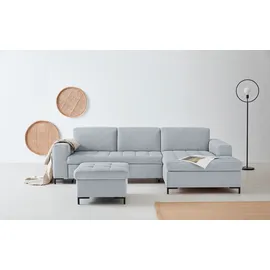 OTTO products Eckcouch Polyester L-Form 266cm Silber