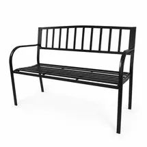 Lemodo Gartenbank 128 x 50 x 87 cm Schwarz