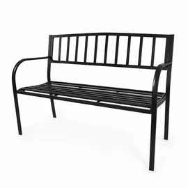 Lemodo Gartenbank 128 x 50 x 87 cm Schwarz
