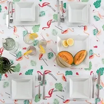 d-c-fix Wachstuch-Tischdecke rund Manhattan 150 cm Blau