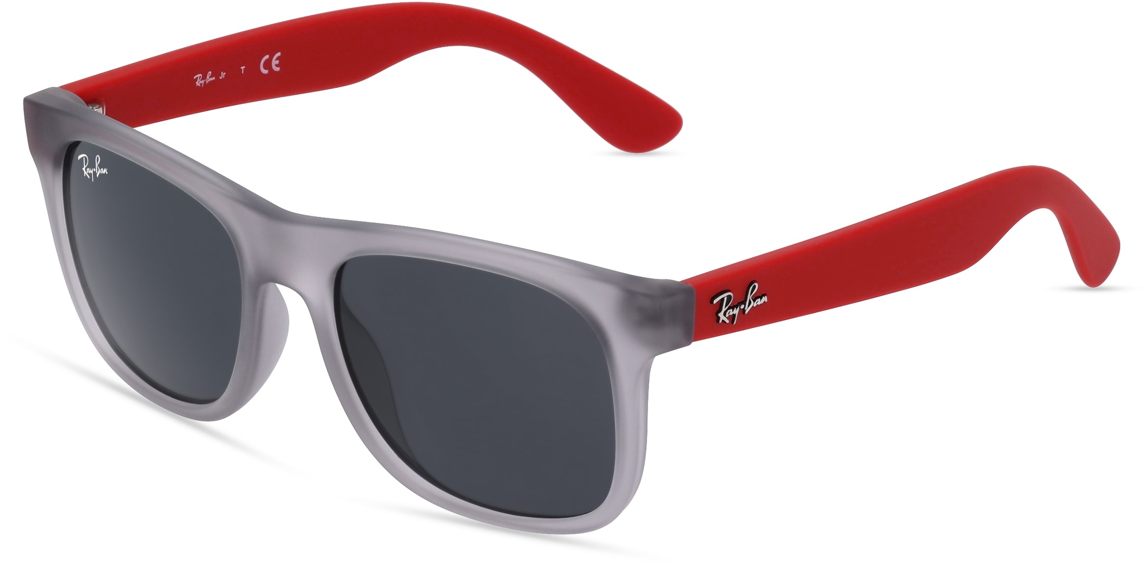 Ray-Ban Junior RJ9069S JUSTIN Jugend-Sonnenbrille Vollrand Eckig Kunststoff-Gestell, grau