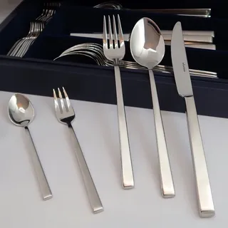 Wilkens Besteck Set CANTONE 6 Pers. 18/10 Edelstahl mattiert 30 tlg. Besteckgarnitur