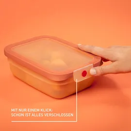 Emsa Frischhaltedose rechteckig orange 15,95 cm x 21,73 cm x 7,32 cm 1,2 l