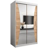 abiks möbel Schwebetürenschrank MONACO 120 x 200 x 62 cm Weiß