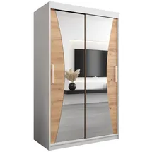 abiks möbel Schwebetürenschrank MONACO 120 x 200 x 62 cm Weiß