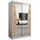 abiks möbel Schwebetürenschrank MONACO 120 x 200 x 62 cm Weiß