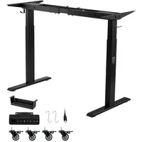 Vevor Höhenverstellbarer Schreibtisch Gestell 125 kg 2 Stufige Tischbeine Schwarz