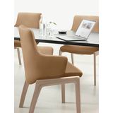 Polsterstuhl STRESSLESS "Laurel", braun (taupe paloma, walnuss), B:58cm H:92cm T:59cm, Leder PALOMA: PALOMA ist ein durchgefärbtes Semianilin-Möbelleder mit natürlicher Narbung., Stühle, Polsterstuhl, Low Back mit Armlehne, Größe L, mit abgerundeten Beinen in Walnuss