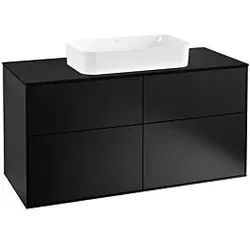 Villeroy und Boch Finion Waschtischunterschrank G26200PD 120x60,3cm, Emotion, Abdeckplatte black matt, Black matt lacquer