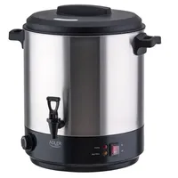 ADLER EUROPE Einkochautomat AD 4538 28L, elektrischer Edelstahl Einkochtopf mit Zapfhahn, 3000 W, Warmhaltefunktion, Glühweinkocher, Getränkespender, Suppenwärmer schwarz|silberfarben