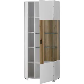 Home Affaire Vitrine Hudson 75 x 38 x 180 cm Weiß