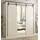 furn.design Schiebetürenschrank Stove 201 x 209 x 63 cm Weiß/Anthrazit