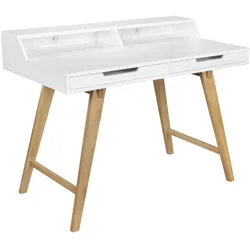 Kadima Design Moderner Schreibtisch, Skandinavischer Retro Look, Große Arbeitsfläche - Stilvoll & Praktisch. 110x60x85 cm