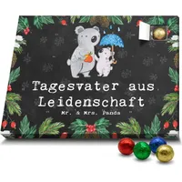 Mr. & Mrs. Panda Schoko Adventskalender Tagesvater Leidenschaft - Schwarz - Geschenk, Schokoladen Adventskalender, Beruf, Danke, Abschied - Schwarz