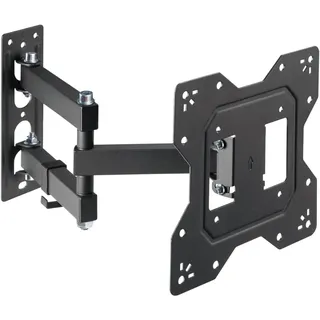 conecto TV Wandhalterung mit Gelenkarm, flexibel neig- und schwenkbare Universalhalterung, max. VESA 200x200 mm, für 23-43 Zoll Flach- und Curved-Monitore bis 30 kg, schwarz